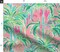 Abstract Botanical Green Pink Aqua Coastal Beach Trees Seaside Retro Island Custom Printed Fabric by Spoonflower Various Fabrics by the Yard or Fat Quarter
